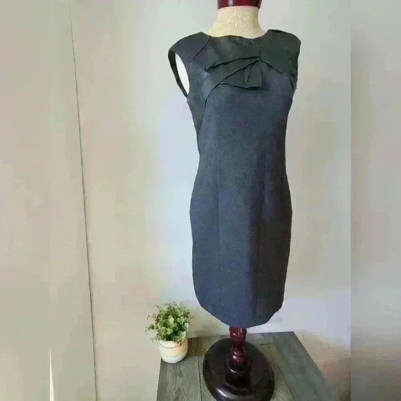 Angel Eyes black sleeveless dress with leather  upper chest. Size 4 - Picture 2 of 12